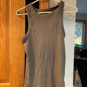 Maurices Charcoal Ribbed Tank Top